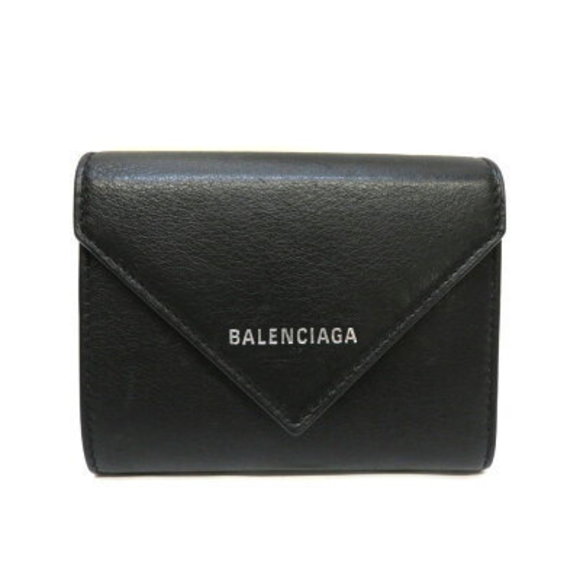 BALENCIAGA Tri Wallet Leather Black - Picture 1 of 6